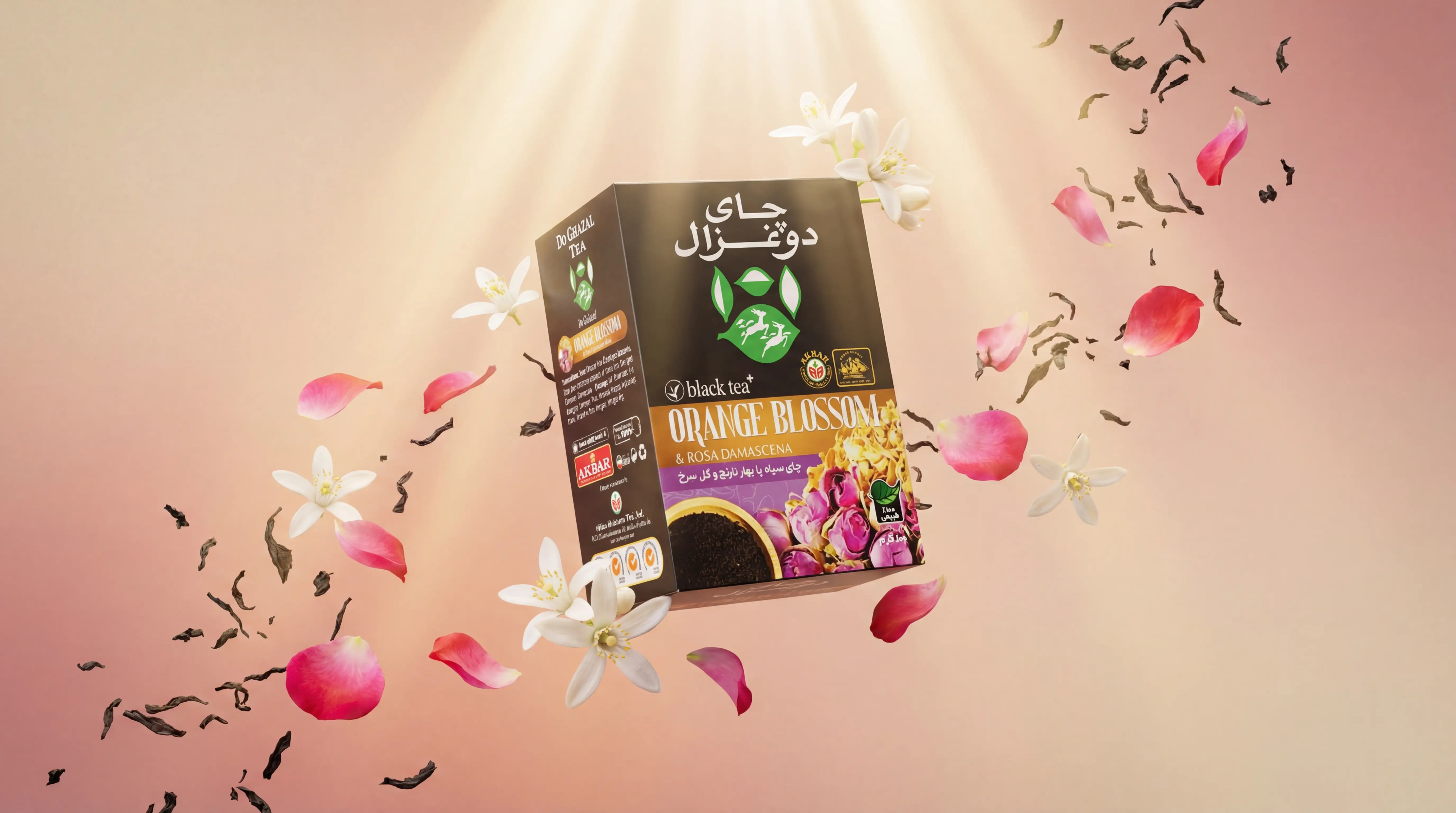 Do Ghazal Orange Blossom Tea floating with petals